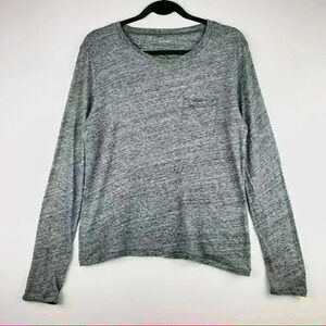 Madewell Pocket Long Sleeve Crewneck Gray Size L
